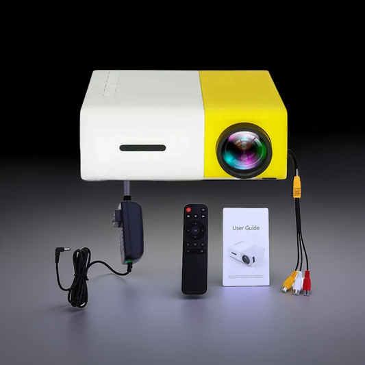 Mini Projector – 1080P Full HD Support, Portable LED Projector, 4K Video Playback, Multiple Connectivity Options