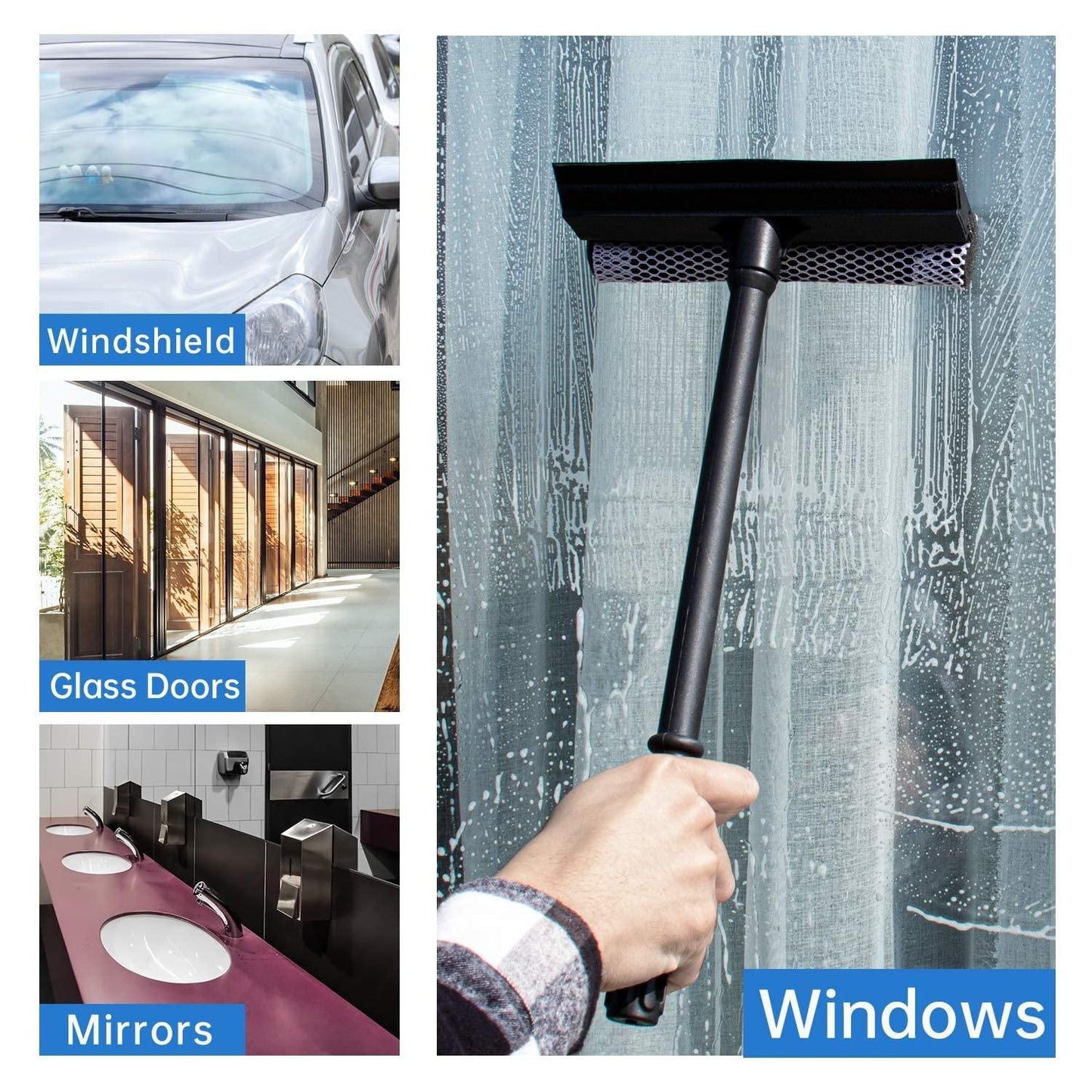 2 in 1 Squeegee and Sponge Cleaning Tool