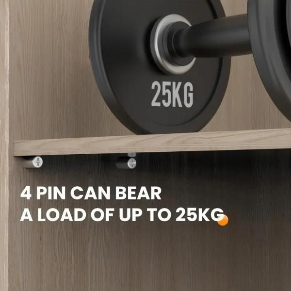 20pcs Metal Shelf Support Pegs with Anti-Slip Self-Tapping Screws Set