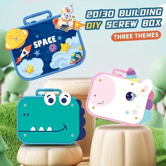 3D Screw Puzzle Box - Drill Screw Tool Set for Kid's
