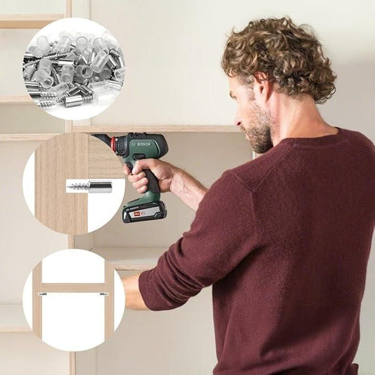 20pcs Metal Shelf Support Pegs with Anti-Slip Self-Tapping Screws Set