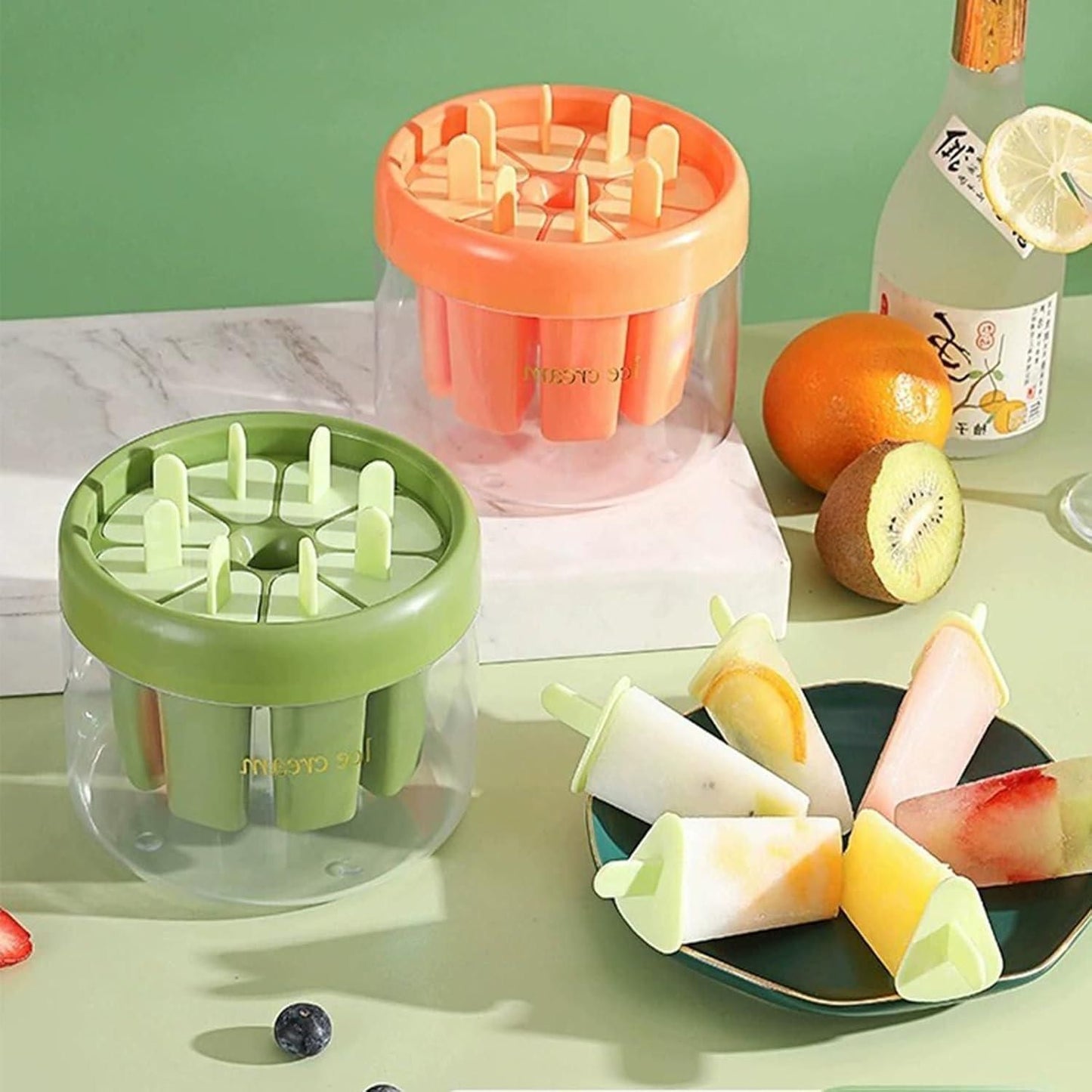 Reusable DIY 8 Pieces Ice Pop Mould