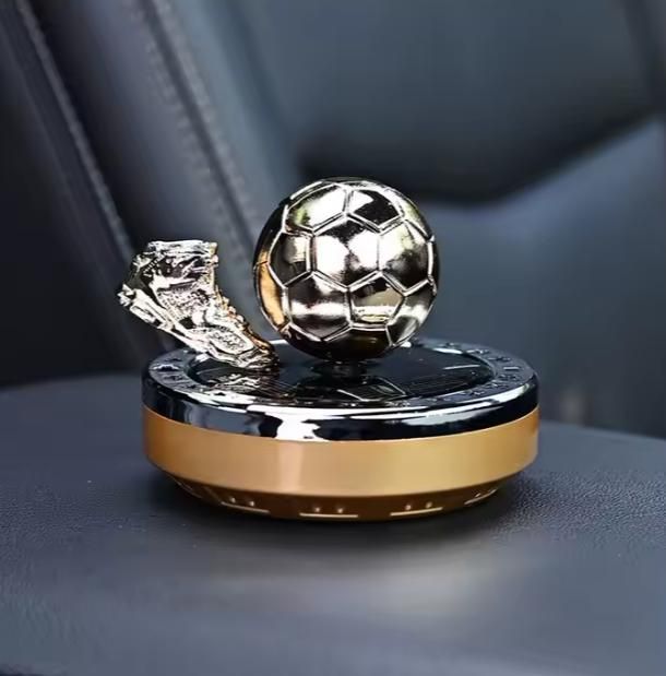 Solar Rotating Football Air Freshener for Car Dashboard