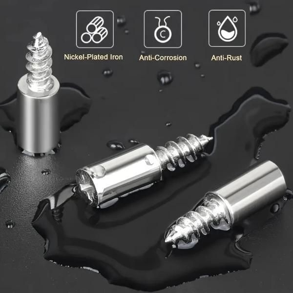 20pcs Metal Shelf Support Pegs with Anti-Slip Self-Tapping Screws Set