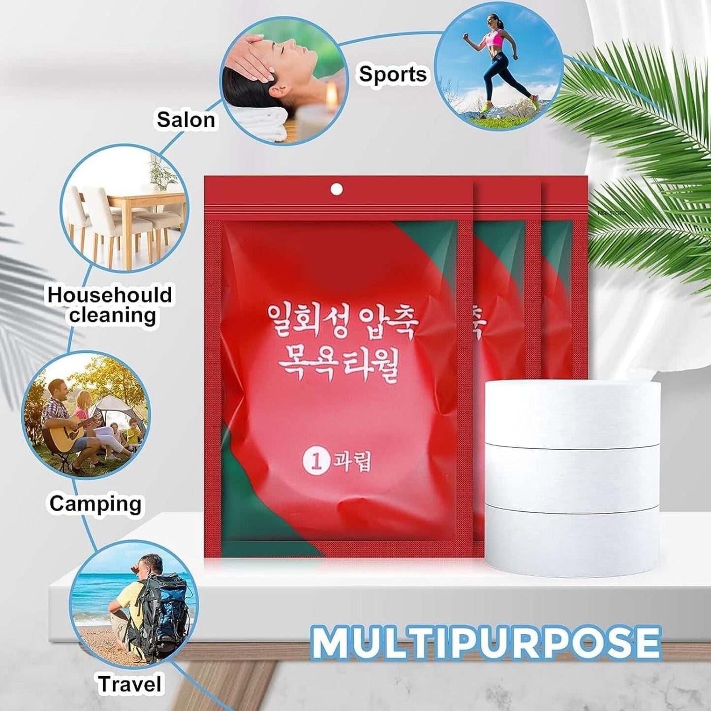 10 Pcs Compressed Bath Towel Tablets