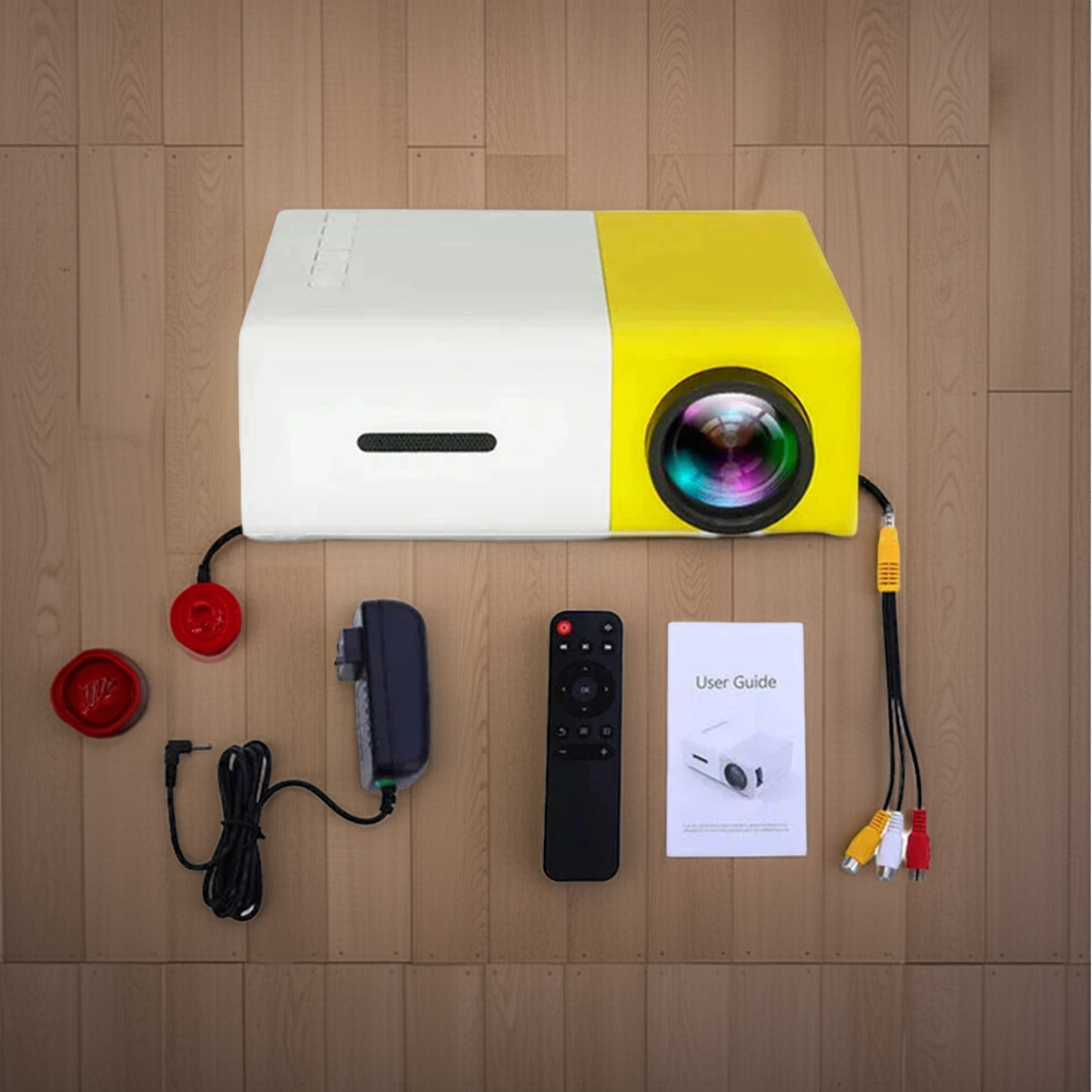 Mini Projector – 1080P Full HD Support, Portable LED Projector, 4K Video Playback, Multiple Connectivity Options